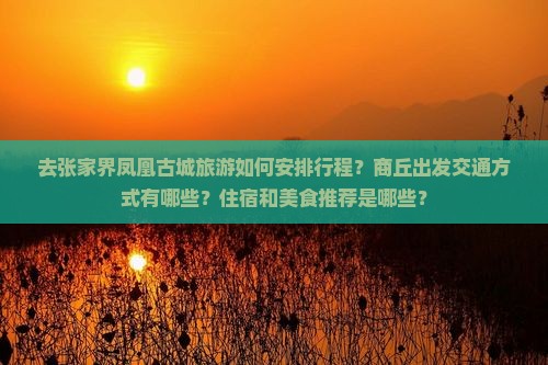 商丘去张家界凤凰古城攻略