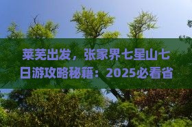 莱芜到张家界七星山七日游
