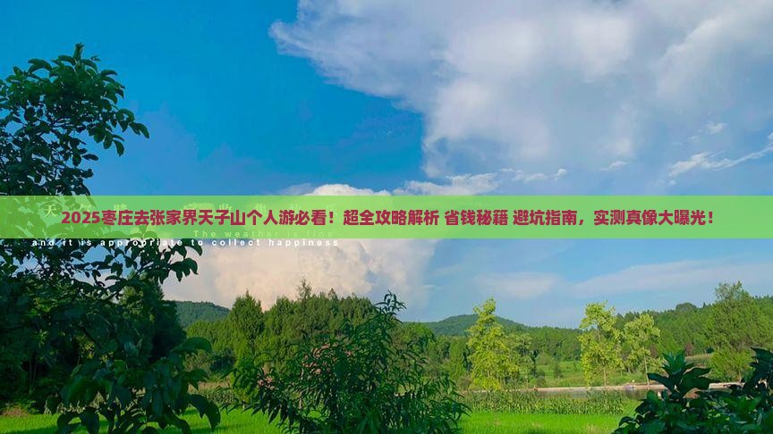 枣庄去张家界天子山个人游