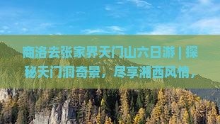 商洛去张家界天门山六日游 商洛去张家界天门山六日游