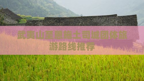 武夷山至恩施土司城团体旅游路线推荐