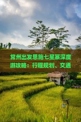 常州出发恩施七星寨深度游攻略：行程规划、交通、景点详解