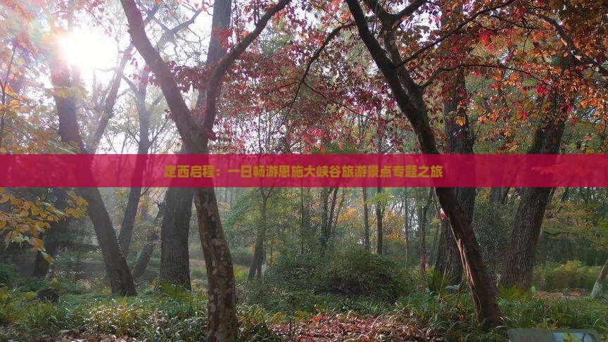 定西启程：一日畅游恩施大峡谷旅游景点专题之旅