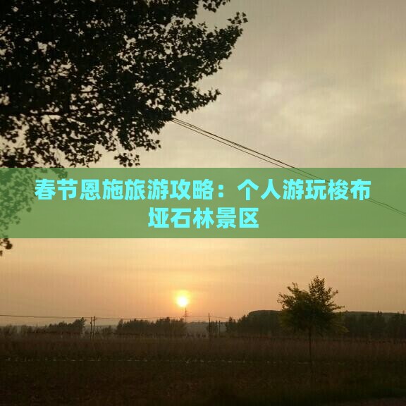 春节恩施旅游攻略：个人游玩梭布垭石林景区